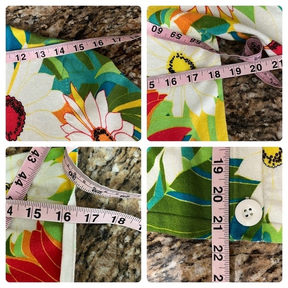 Designers Originals Womens Petite Floral Casual Mature Preppy Cardigan PM 70s - Picture 6 of 8